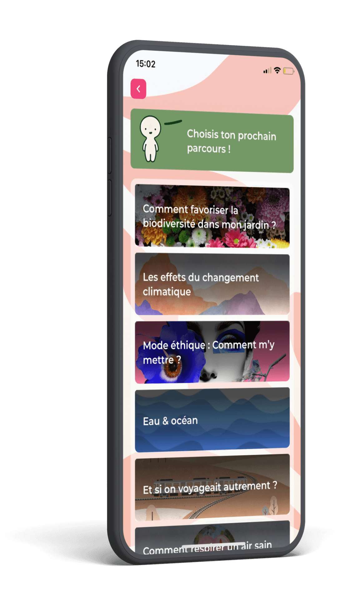 Illustration : visuels de l'application
